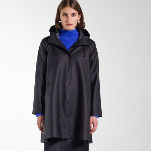 Stutterheim Mosebacke Raincoat Small Black - Picture 1 of 7